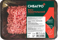 Фарш свиной Сибагро любительский охлажденный, 400г