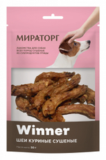Лакомство Мираторг для собак шеи куриные сушеные, 50г