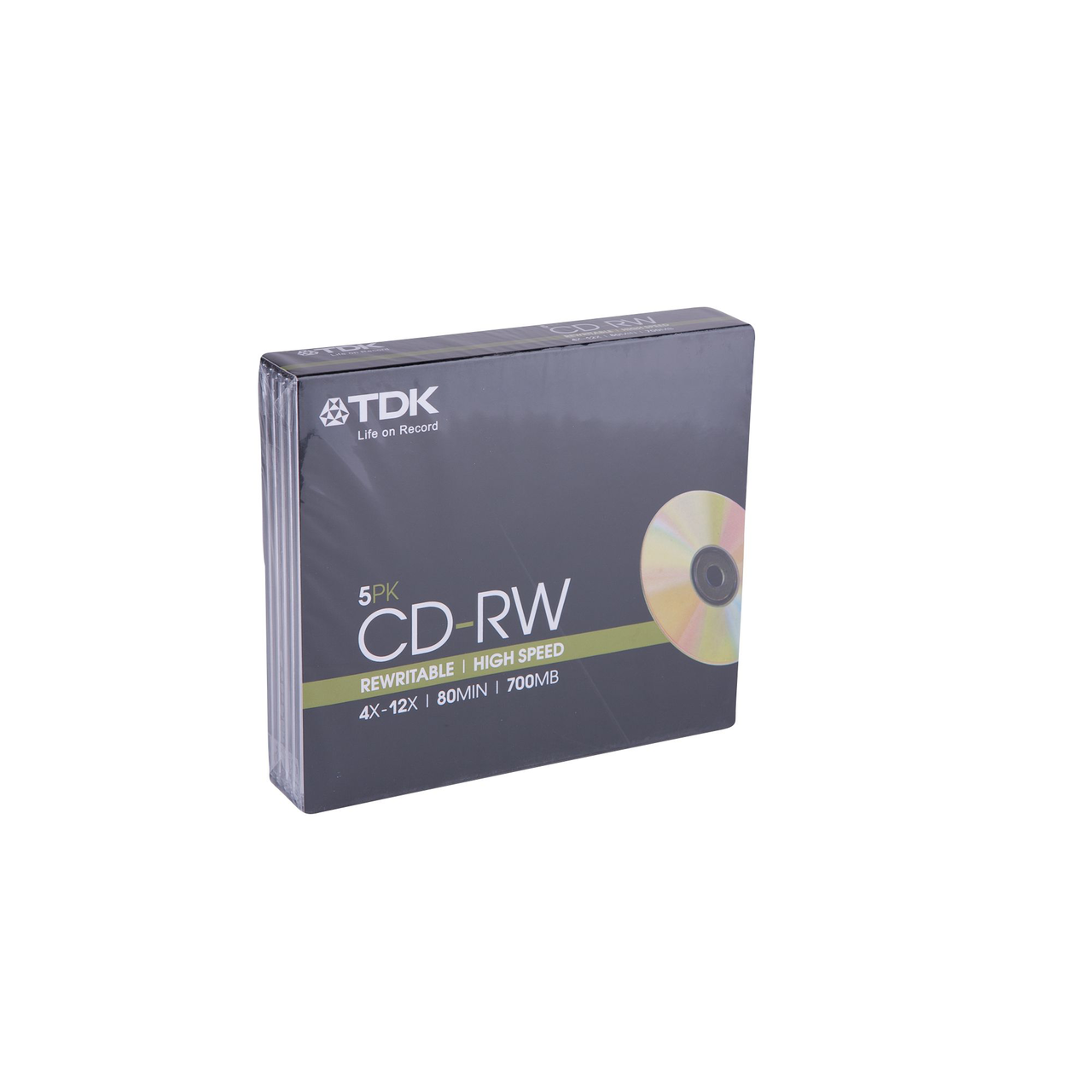 TDK ДИСК CD-RW 700Мб 4-12х 5ШТ купить с доставкой на дом, цены в ...