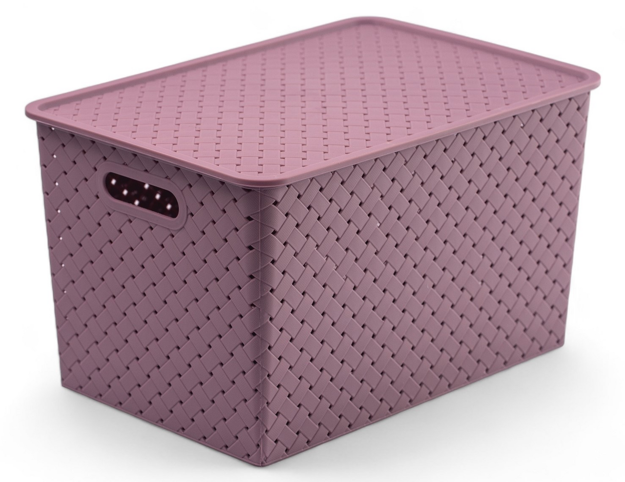 Корзина с крышкой универсальная Violet Береста 523126 сиреневый 14л, 35 х 24.5 х 20.5см