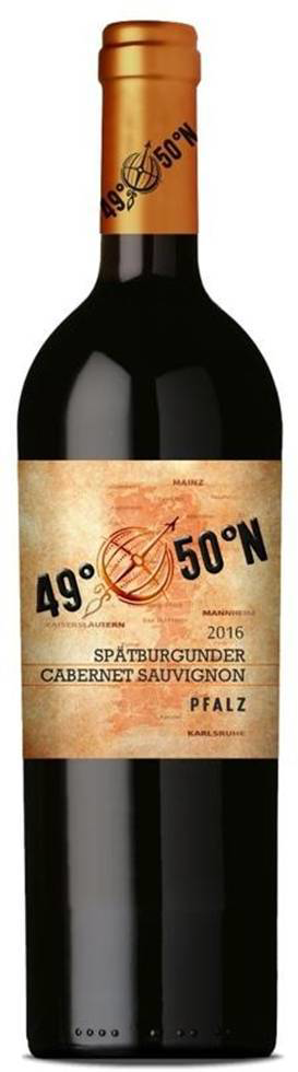 Вино 49 50 N Spatburgunder Cabernet Sauvignon красное сухое, 0.75л