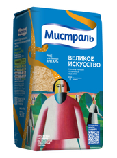 Крупа рис Мистраль Янтарь пропаренный, 900г