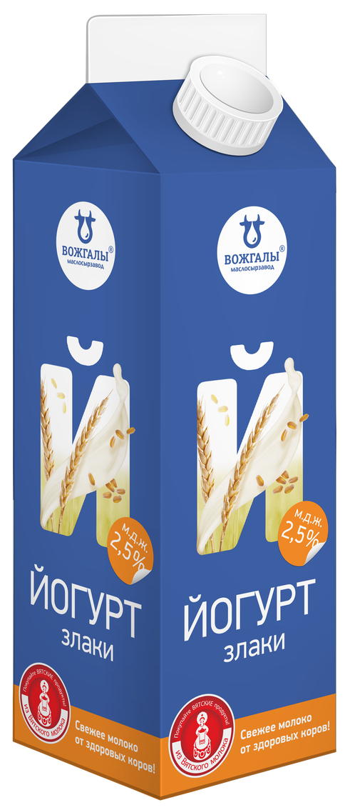 Йогурт Вожгальский МСЗ злаки 2.5%, 500г