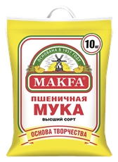 Мука Makfa пшеничная высший сорт, 10кг
