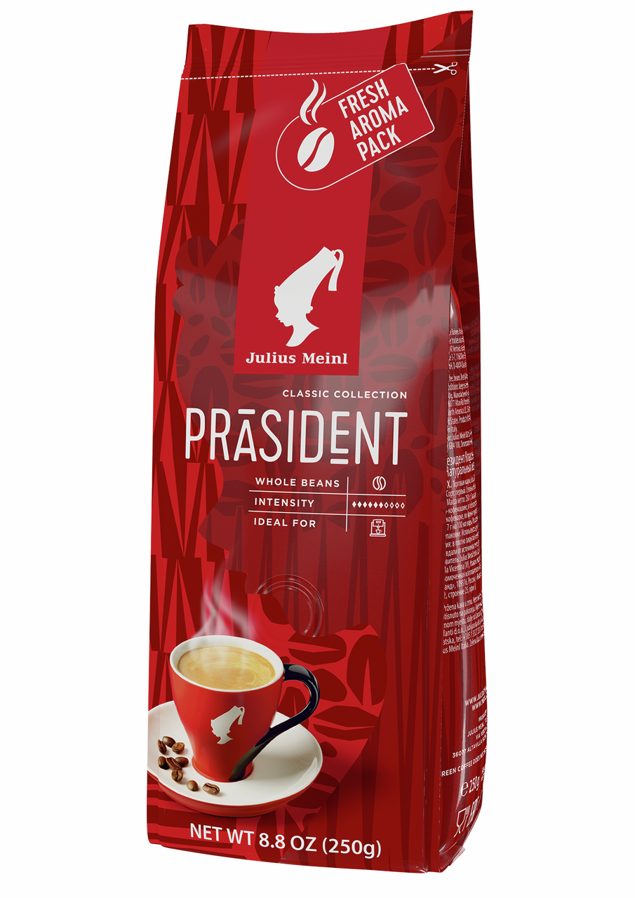 Кофе Julius Meinl Президент классическая коллекция в зернах, 250г