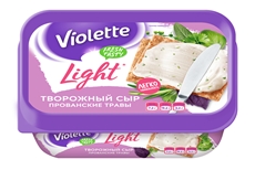 Сыр творожный Виолетта Лайт прованские травы 60%, 160г