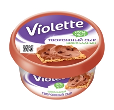Сыр творожный Виолетта шоколадный 50%, 140г