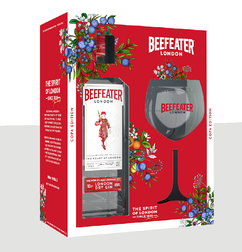 Джин Beefeater + бокал в подарочной упаковке, 0,7л купить по выгодной ...