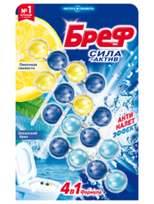 Туалетный блок Бреф Лимон-океан, 50г х 4шт