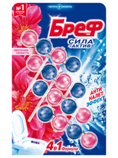 Туалетный блок Бреф Цветочная свежесть 50г х 4шт, 200г
