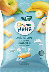 Кукурузные палочки детские ФрутоНяня Яблоко и банан с 12 месяцев, 20г