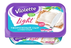 Сыр творожный Виолетта Лайт сливочный 60%, 160г