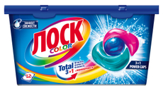 Капсулы для стирки Лоск Трио Колор, 12шт