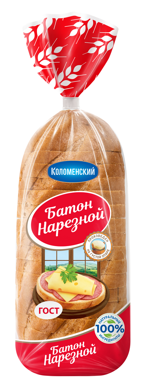 Батон Коломенский Нарезной нарезанный, 400г купить с доставкой на дом ...
