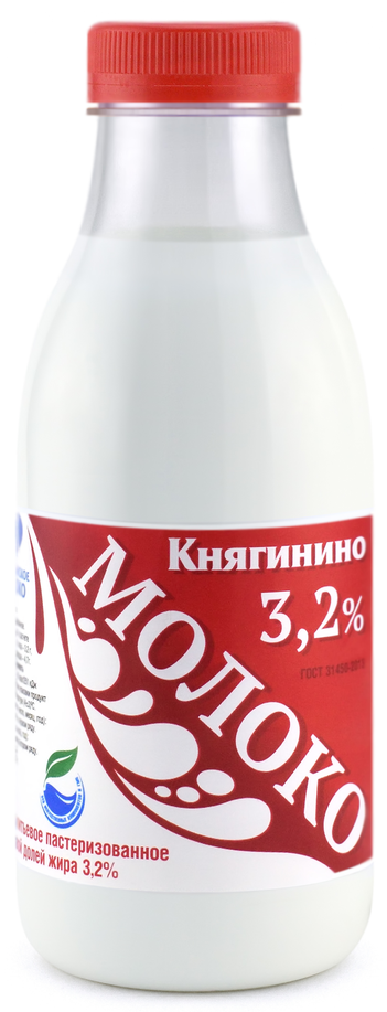 Молоко Княгинино пастеризованное 3.2%, 430г