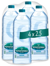 Вода Черноголовка питьевая негазированная, 2.5л x 4 шт