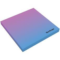 Стикер самоклеящийся Berlingo Ultra Sticky голубой и розовый градиент 75 х 75мм, 50 листов
