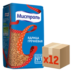 Крупа гречневая Мистраль ядрица, 900г x 12 шт