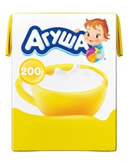 Молоко Агуша детское стерилизованное с витаминами 2.5%, 200мл