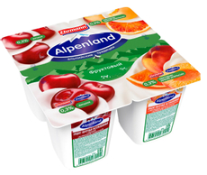 Йогуртный продукт Alpenland вишня, нектарин и дикий апельсин 0.3%, 95г