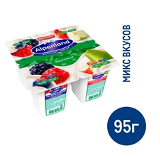 Йогуртный продукт Alpenland лесные ягоды, яблоко и груша 0.3%, 95г
