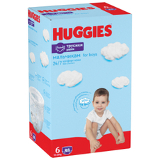 Подгузники-трусики Huggies для мальчиков 6 размер 15-25кг, 88шт