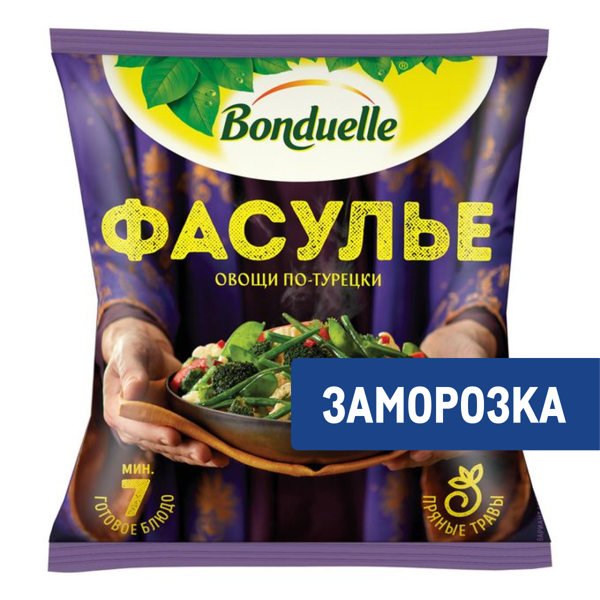 Овощная смесь Бондюэль Фасулье по-турецки замороженная, 400г