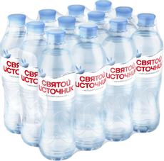 Вода Святой Источник питьевая негазированная, 500мл x 12 шт