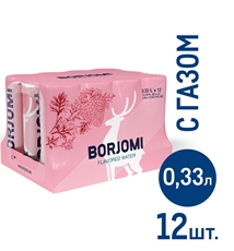 Напиток Borjomi Flavored с ароматом дикой земляники и экстрактом артемизии газированный, 330мл x 12 шт