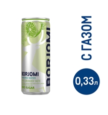 Напиток Borjomi Flavored с экстрактами лайма и кориандра газированный, 330мл