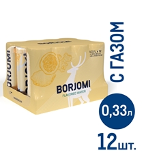 Напиток Borjomi Flavored с экстрактами цитрусов и корня имбиря газированный, 330мл x 12 шт