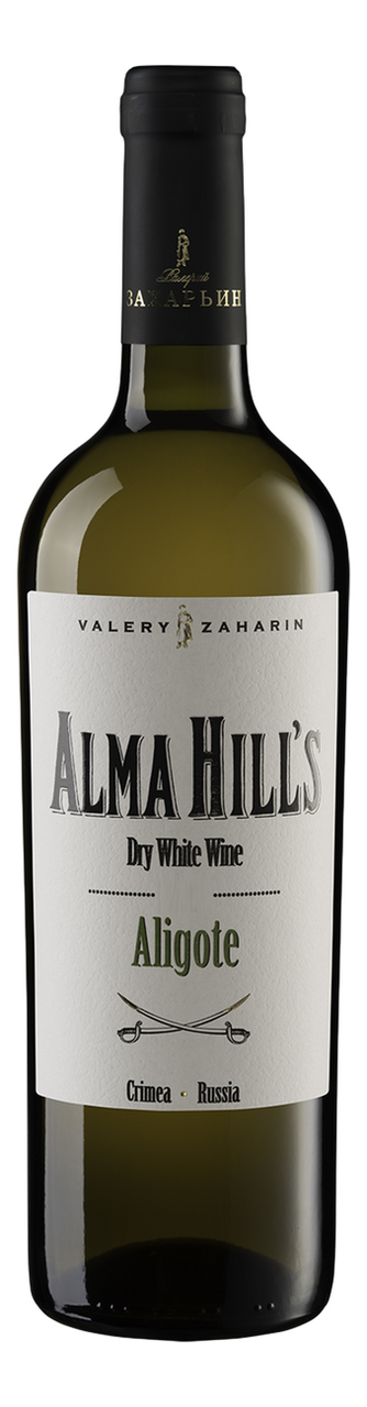 Вино Валерий Захарьин Alma Hill`s Алиготе белое сухое, 0.75л