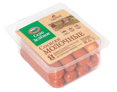 Сосиски Село Зеленое Молочные с дымком, 400г