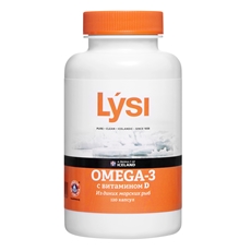 Бад Lysi Omega-3 с витамином Д №120, 90г