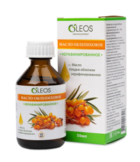 Масло облепиховое Oleos пищевое нерафинированное, 50мл