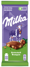 Шоколад Milka молочный с цельным фундуком, 85г