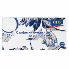 aro Салфетки бумажные универсальные 2 слоя, 100шт